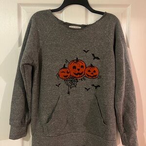 Gray Halloween Pumpkin Sweatshirt